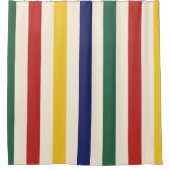 Kleurrijke verticale strepen douchegordijn (Voorkant)