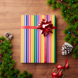 Kleurrijke verticale strepen ontwerp cadeaupapier