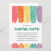 Kleurrijke verven | Kunst/Schilderij Verjaardagsfe Kaart (Voorkant / Achterkant)