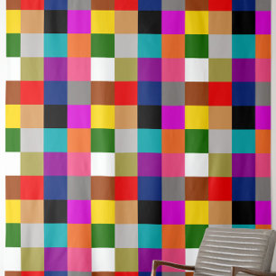 Kleurrijke vette kleur blokken ontwerp  stof