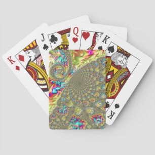 Kleurrijke Vette Levendige Groovy Trippy Fractal S Pokerkaarten