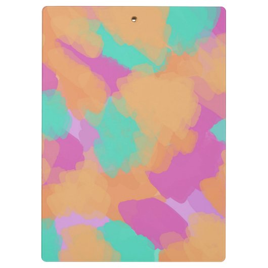 Kleurrijke Vette Moderne Artiestenpatroon + Douane Klembord (Achterkant)