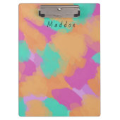 Kleurrijke Vette Moderne Artiestenpatroon + Douane Klembord (Voorkant)