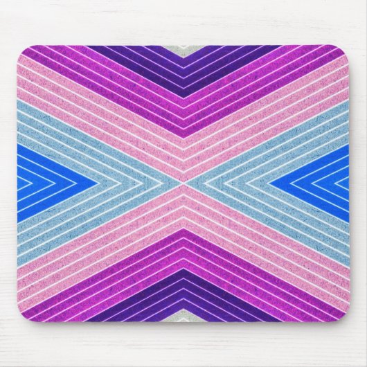 Kleurrijke Vezel Chevron Muismat (Voorkant)