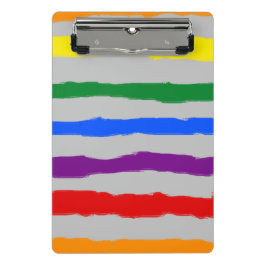 Kleurrijke vibrant Stripes regenboog op aangepaste Mini Klembord