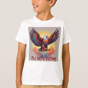 Kleurrijke Victory Spirit Eagle T-shirt Collectie