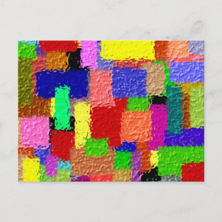 Kleurrijke vierkanten briefkaart