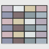 Kleurrijke vierkanten geometrisch cadeaupapier (Vlak)