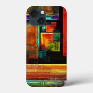Kleurrijke vierkanten Modern Abstract kunstpatroon iPhone 13 Mini Hoesje