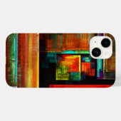 Kleurrijke vierkanten Modern Abstract kunstpatroon Case-Mate iPhone Case (Achterkant (horizontaal))