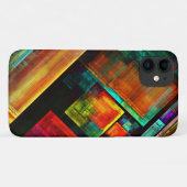 Kleurrijke vierkanten Modern Abstract kunstpatroon Case-Mate iPhone Case (Achterkant (horizontaal))