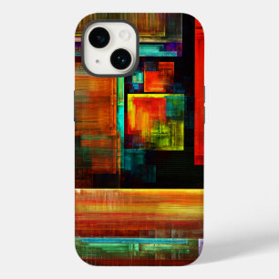 Kleurrijke vierkanten Modern Abstract kunstpatroon Case-Mate iPhone 14 Hoesje