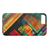 Kleurrijke vierkanten Modern Abstract kunstpatroon Case-Mate iPhone Case (Achterkant (Horizontaal))