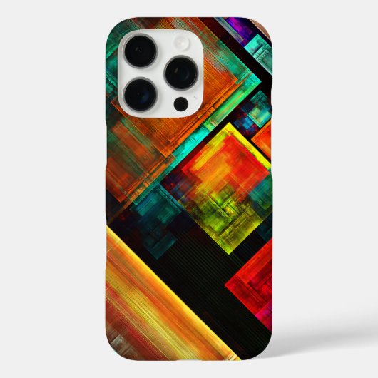 Kleurrijke vierkanten Modern Abstract kunstpatroon Case-Mate iPhone Case (Achterkant)