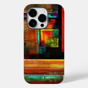 Kleurrijke vierkanten Modern Abstract kunstpatroon Case-Mate iPhone 14 Pro Hoesje