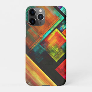 Kleurrijke vierkanten Modern Abstract kunstpatroon iPhone 11Pro Hoesje