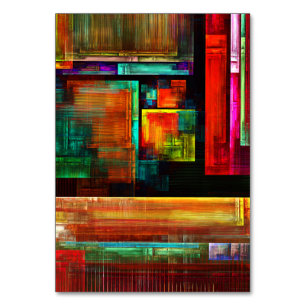 Kleurrijke vierkanten Modern Abstract kunstpatroon Kaart