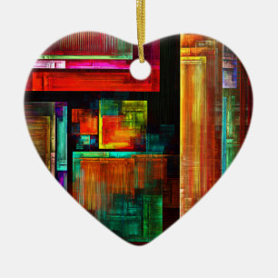 Kleurrijke vierkanten Modern Abstract kunstpatroon Keramisch Ornament