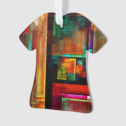 Kleurrijke vierkanten Modern Abstract kunstpatroon Ornament (voorkant)