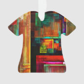 Kleurrijke vierkanten Modern Abstract kunstpatroon Ornament (voorkant)