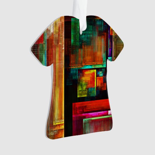 Kleurrijke vierkanten Modern Abstract kunstpatroon Ornament (voorkant)