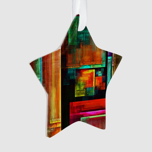 Kleurrijke vierkanten Modern Abstract kunstpatroon Ornament (voorkant)