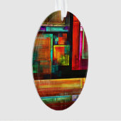 Kleurrijke vierkanten Modern Abstract kunstpatroon Ornament (voorkant)