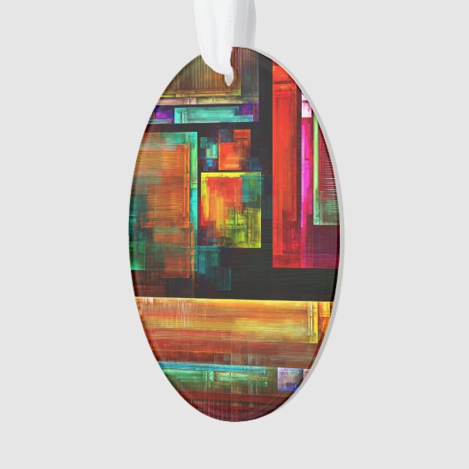 Kleurrijke vierkanten Modern Abstract kunstpatroon Ornament (voorkant)