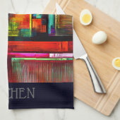 Kleurrijke vierkanten Modern Abstract kunstpatroon Theedoek (Quarter Fold)