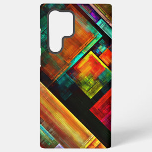 Kleurrijke vierkanten moderne abstracte kunstpatro samsung galaxy hoesje