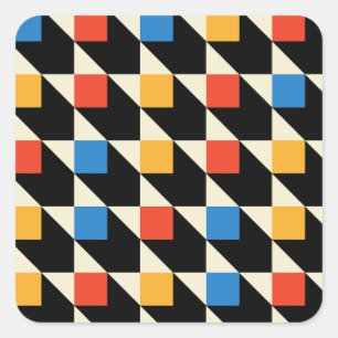 Kleurrijke vierkanten Stickers