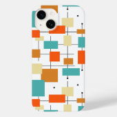 Kleurrijke vierkantjes en lijnen uit het midden va Case-Mate iPhone case (Achterkant)