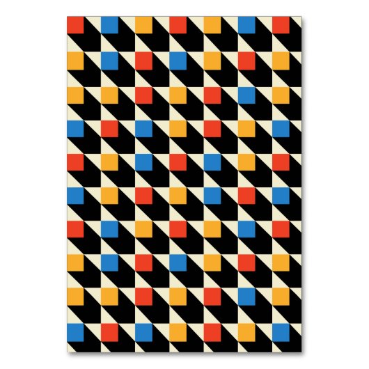 Kleurrijke Vierkantjes Tabel Kaarten (Voorkant)