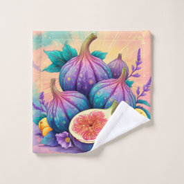 Kleurrijke vijg washandje