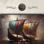 Kleurrijke Viking Sails Decoupage Tissuepapier