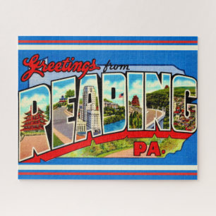 Kleurrijke vintage 16x20  Reading PA Legpuzzel