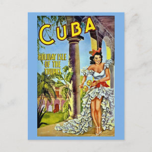 Kleurrijke vintage Cuba reis ansichtkaart Briefkaart