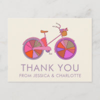 Kleurrijke Vintage Fiets Illustratie Gepersonalise