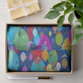 Kleurrijke Vis Abstract Patroon Blauw Tissuepapier (Geschenk)