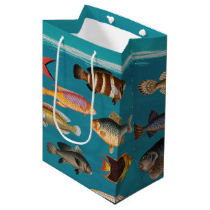 Kleurrijke vis onder blauw zeewater medium cadeauzakje