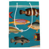 Kleurrijke vis onder blauw zeewater medium cadeauzakje (Voorkant)