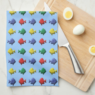 Kleurrijke Vis Patroon Handdoek