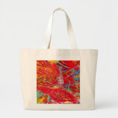 Kleurrijke visnetten grote canvas tas (Voorkant)