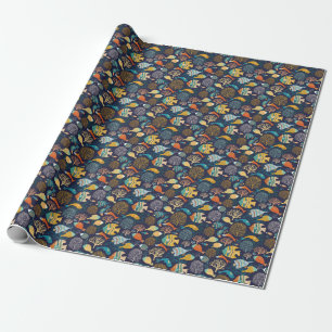 Kleurrijke vissen: aquatische planten. cadeaupapier