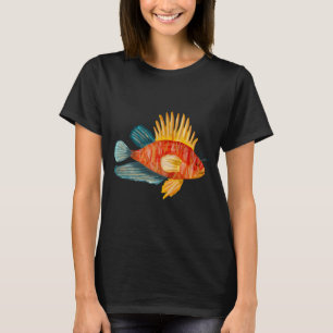 Kleurrijke vissen oceaan zee een aquarel illustrat t-shirt