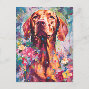 Kleurrijke Vizsla Briefkaart