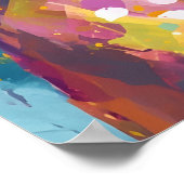 Kleurrijke Vizsla kunst Poster (Hoek)