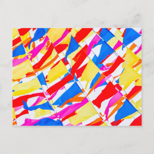 Kleurrijke vlaggen briefkaart