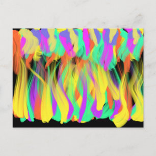 Kleurrijke Vlammen Modern Christelijke Abstracte K Briefkaart