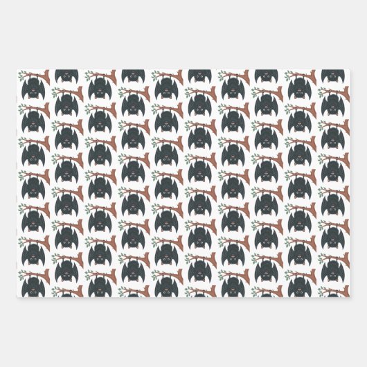 Kleurrijke vleermuis inpakpapier vel (Voorkant)